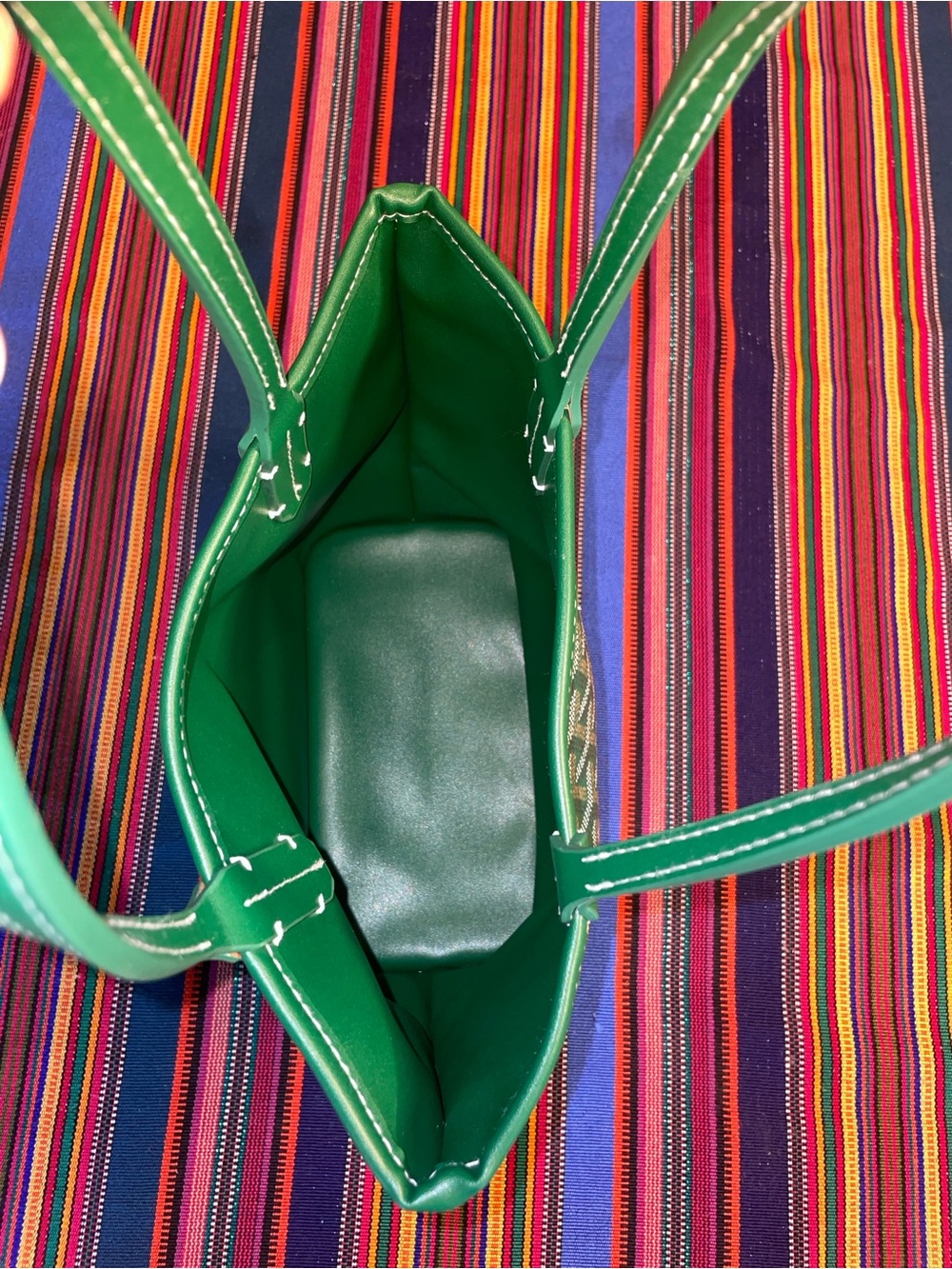 Green Mini Anjou Dupe Tote - Picture 4 of 11